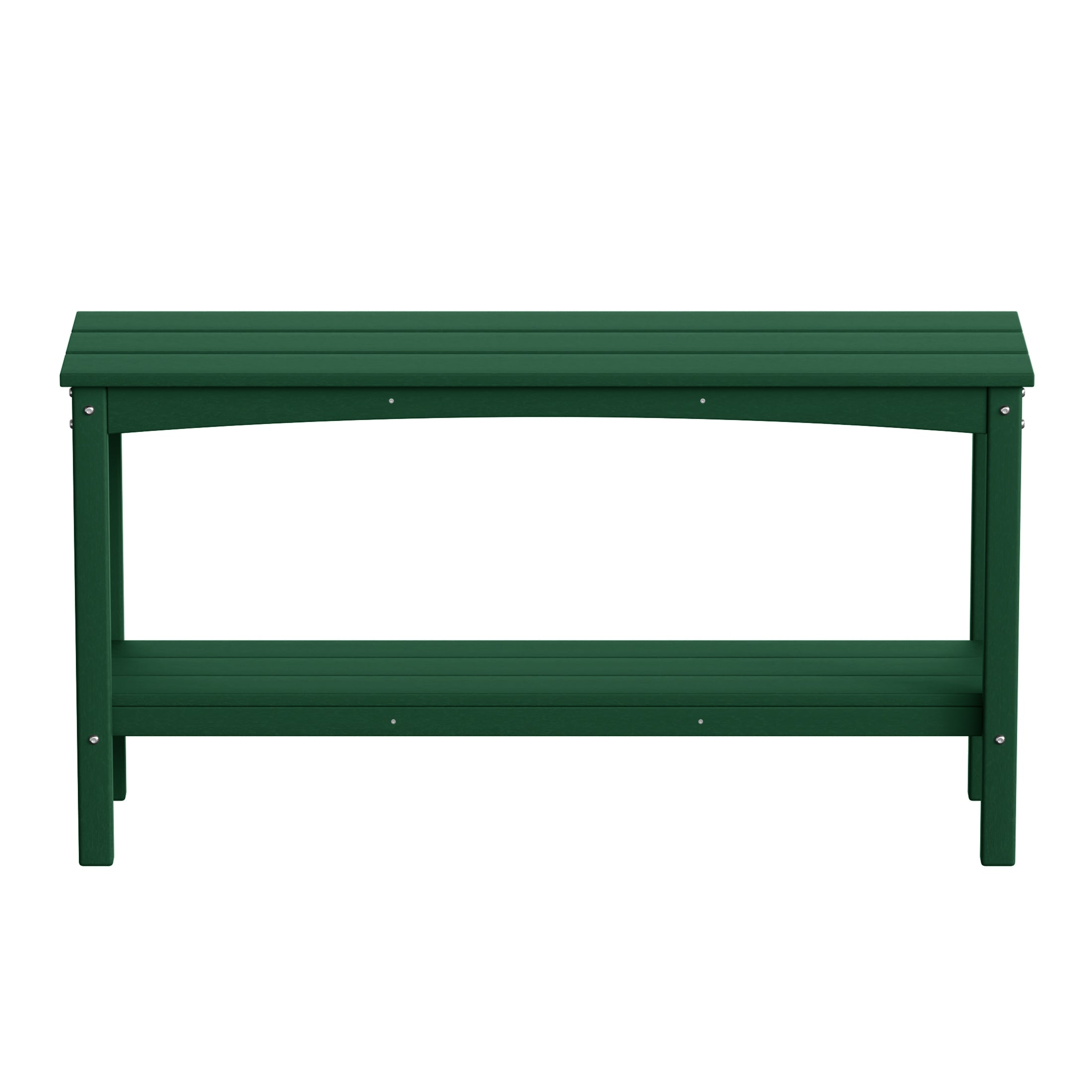 Malibu 55" Outdoor Patio HDPE Adirondack 2-Tier Shelf Console Table