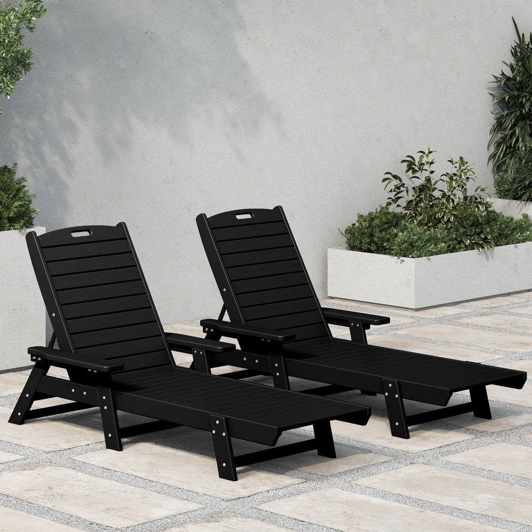 Malibu Poly Reclining Chaise Lounge (Set Of 2)