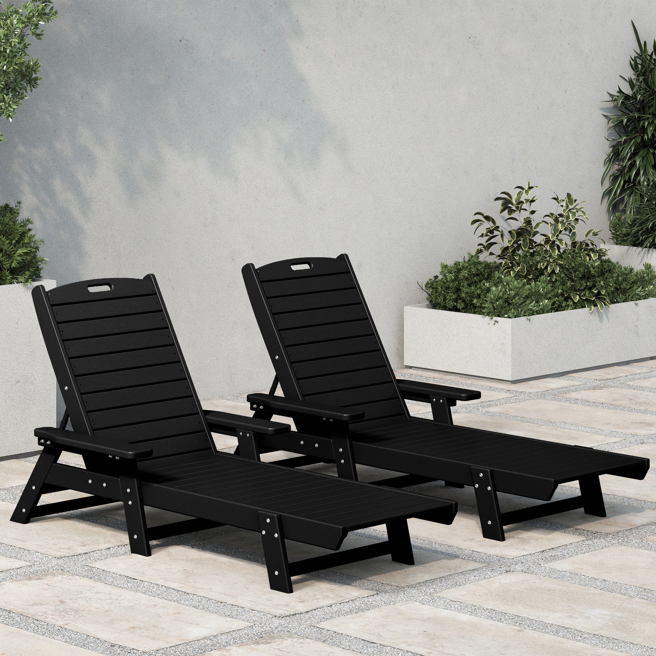 Malibu Poly Reclining Chaise Lounge (Set Of 2)
