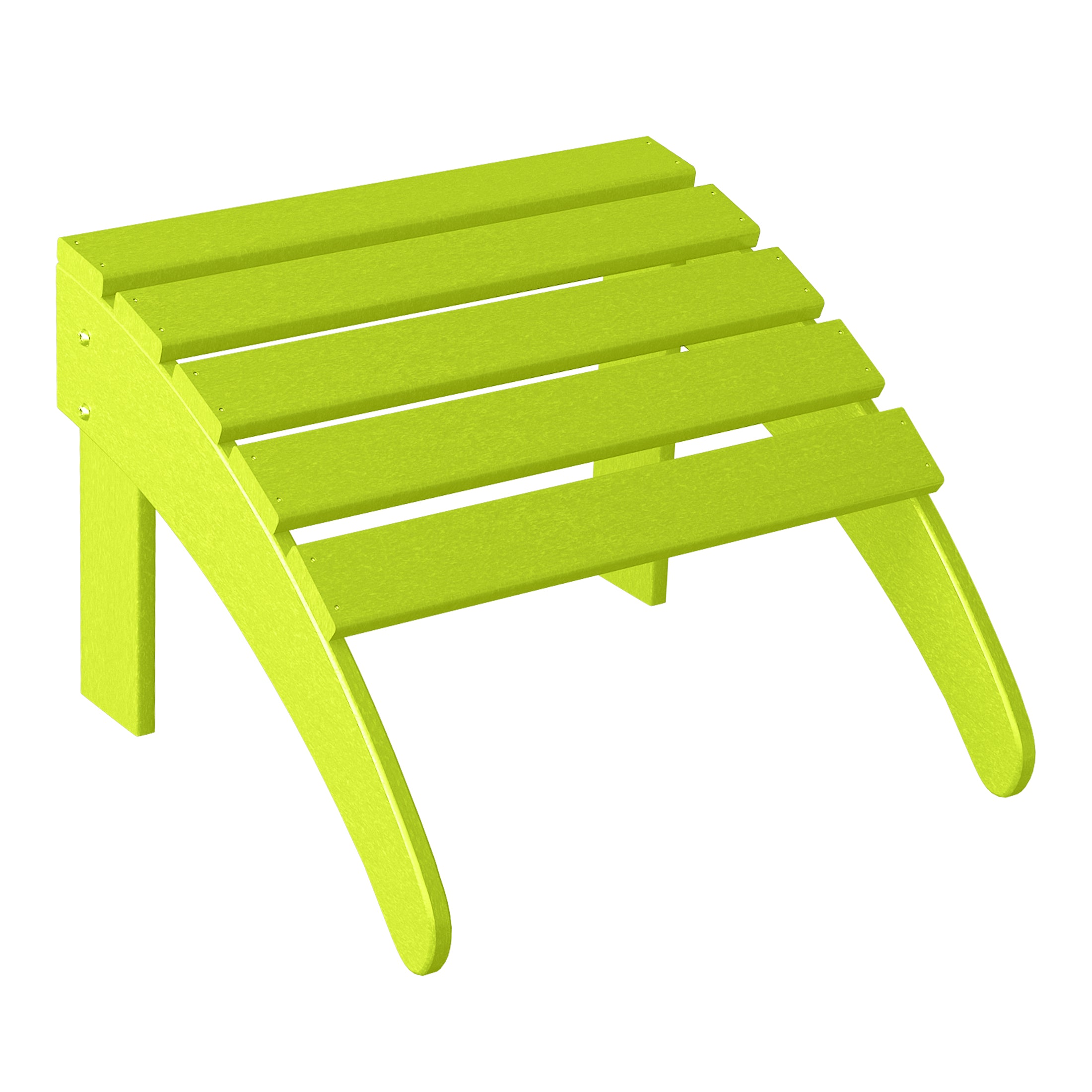 Highland 2-Piece Outdoor Patio HDPE Adirondack Chair With Ottoman and Cup Holder Set