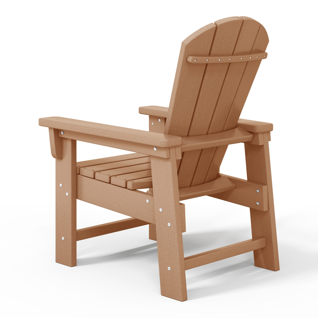 Malibu Kids Outdoor HDPE Adirondack Plastic Patio Chair