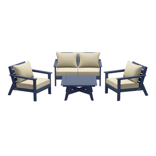 Avalon Outdoor 5-Piece Modular Sectional Patio Furniture Sofa Set