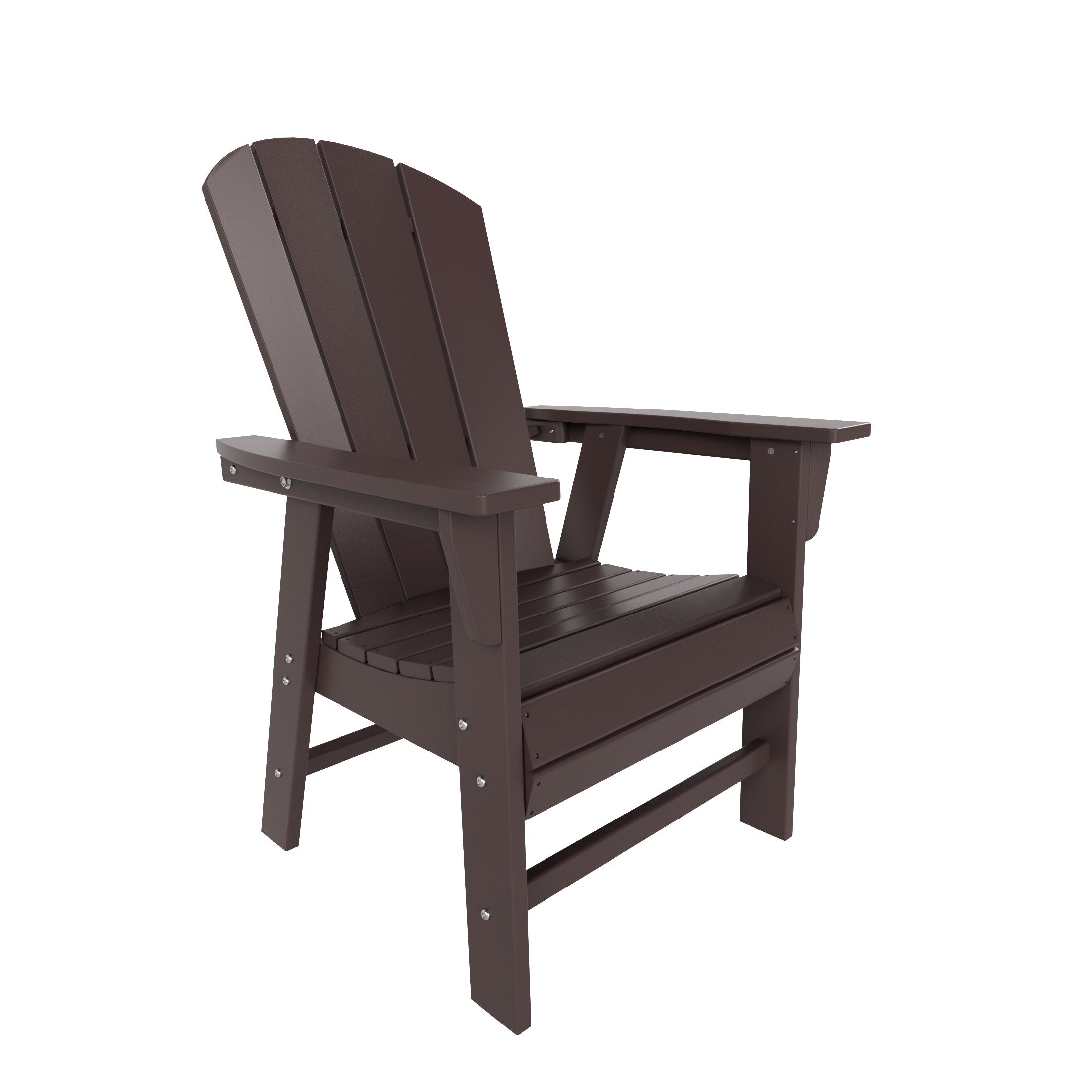 Malibu 5 Piece Outdoor Patio Dining Round Table and Curved Back Armchair Set