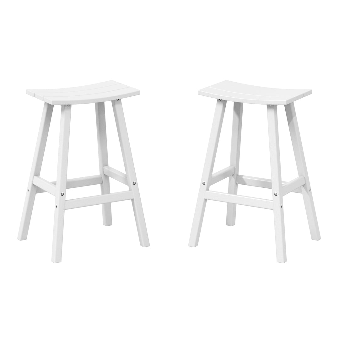 Malibu 2 piece set of 29" height Outdoor / Patio Saddle bar stools