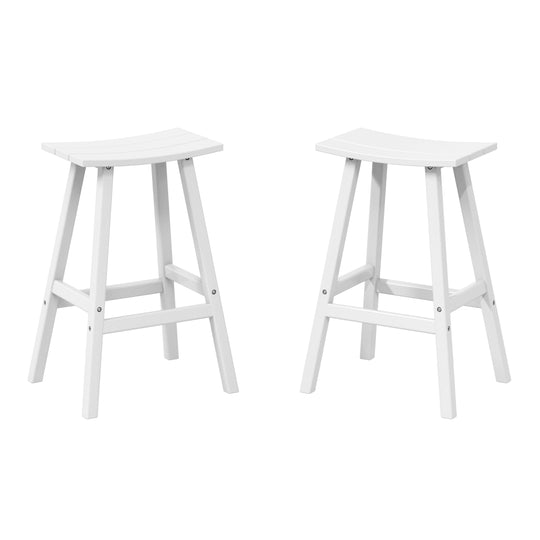 Malibu 2 piece set of 29" height Outdoor / Patio Saddle bar stools