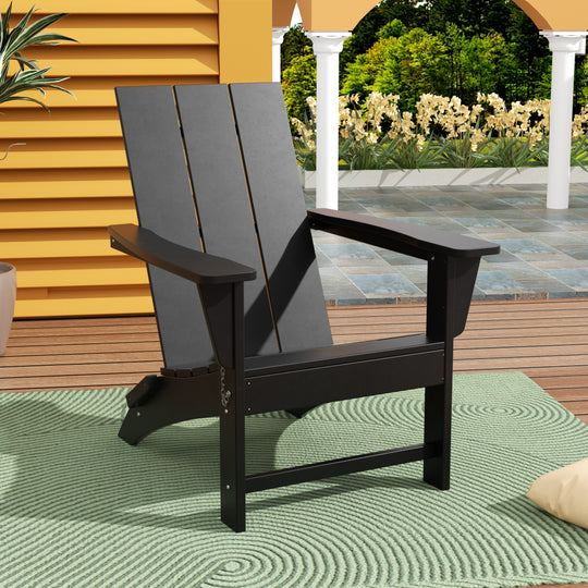 Ashore HDPE Modern Outdoor Patio Folding Adirondack Chair