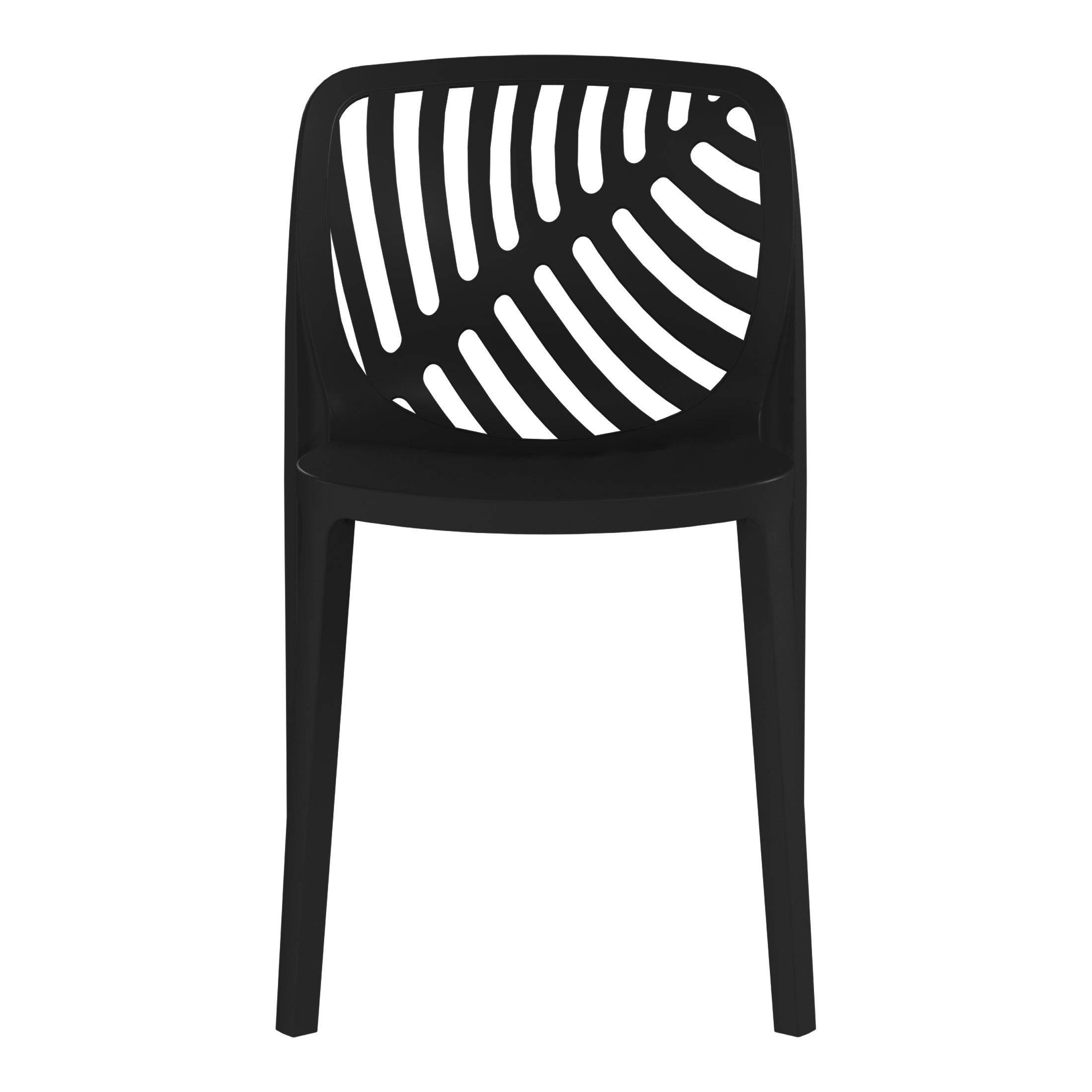 Playa Outdoor Modern Stackable Polypropylene Plastic Patio Bistro Dining Side Chairs (Set of 2)