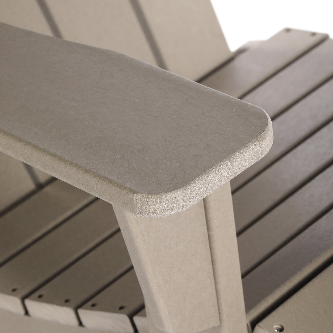 Malibu 3-Piece set Outdoor / Patio Poly Adirondack rocking chairs with a side table ( 2 seater )