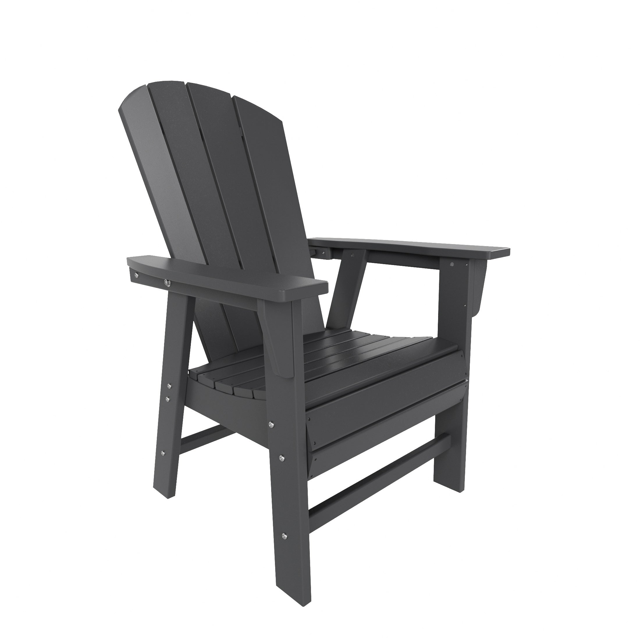 Malibu 5 Piece Outdoor Patio Dining Round Table and Curved Back Armchair Set