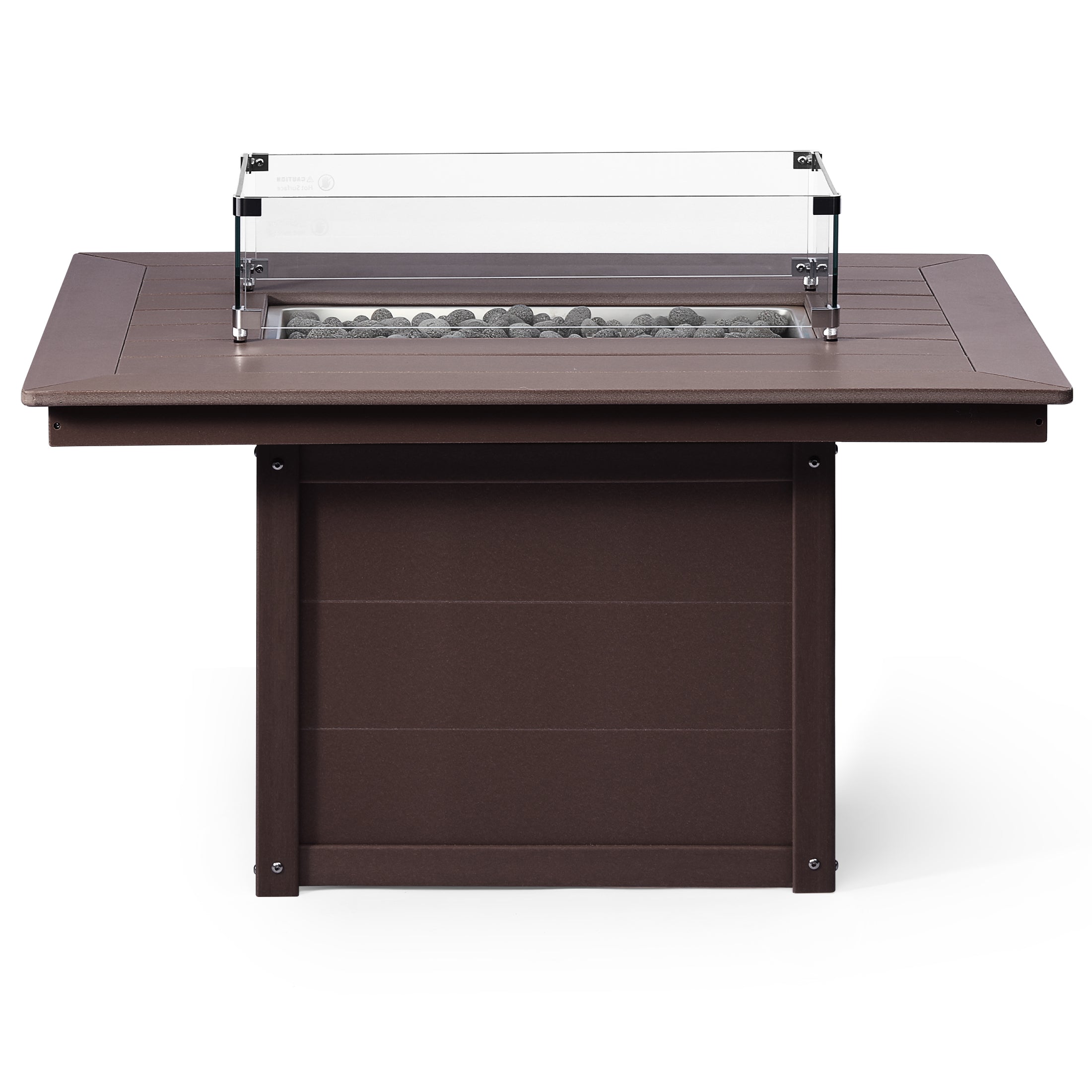 Helios 46" Modern Outdoor 55,000 BTU Patio Gas Propane Rectangle Deck Fire Pit Table
