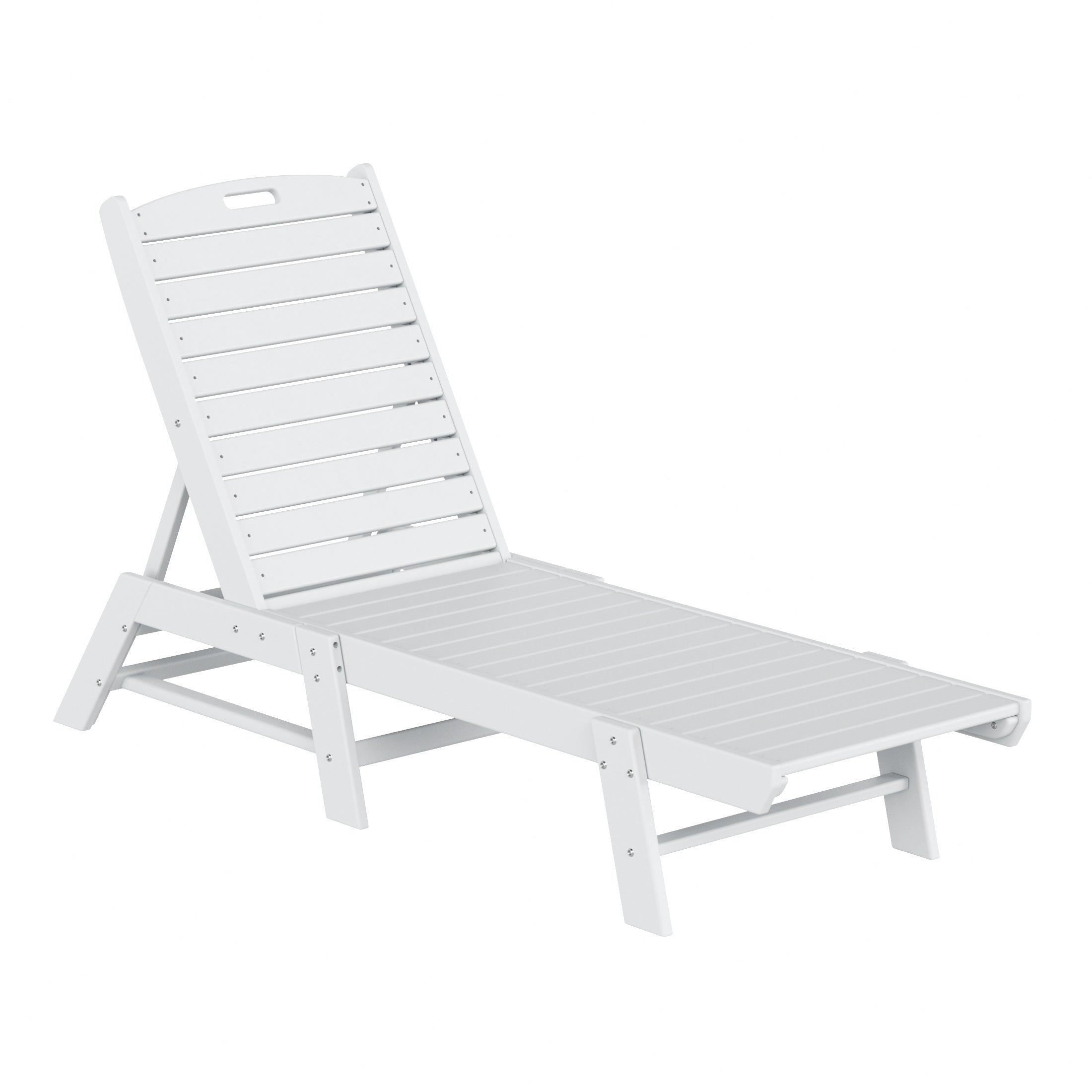 Malibu Poly Reclining Outdoor Patio Chaise Lounge Chair Adjustable