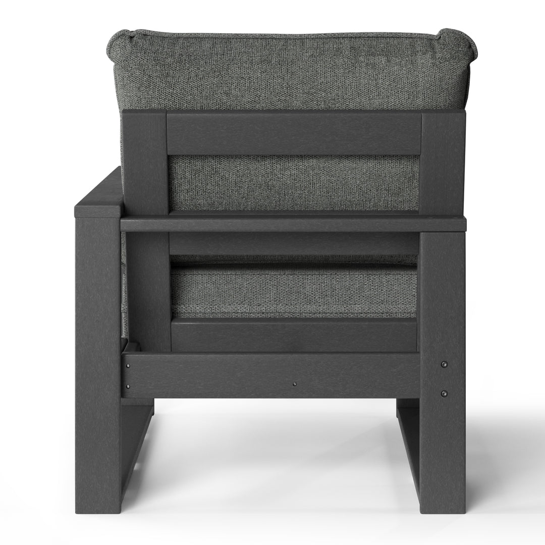 Outdoor Patio HDPE Right Arm Facing Sectional Corner Chair with Patio Cushions