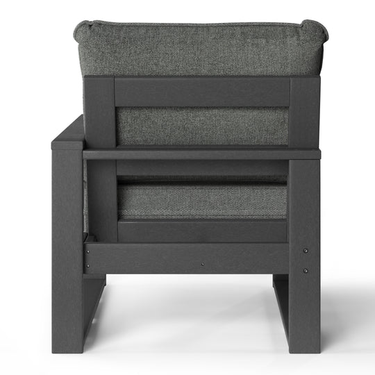 Outdoor Patio HDPE Right Arm Facing Sectional Corner Chair with Patio Cushions
