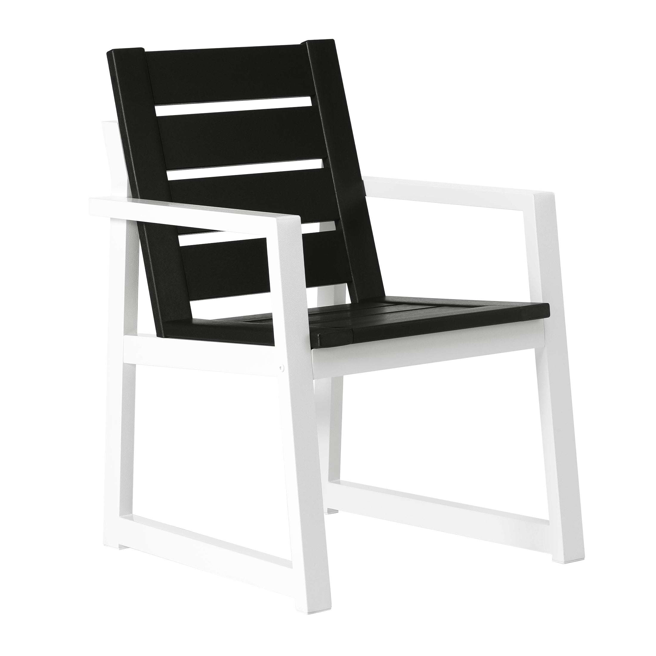 Cape May 7-Piece HDPE Outdoor Furniture Patio Dining Table With Umbrella Hole and Chairs Set For 6