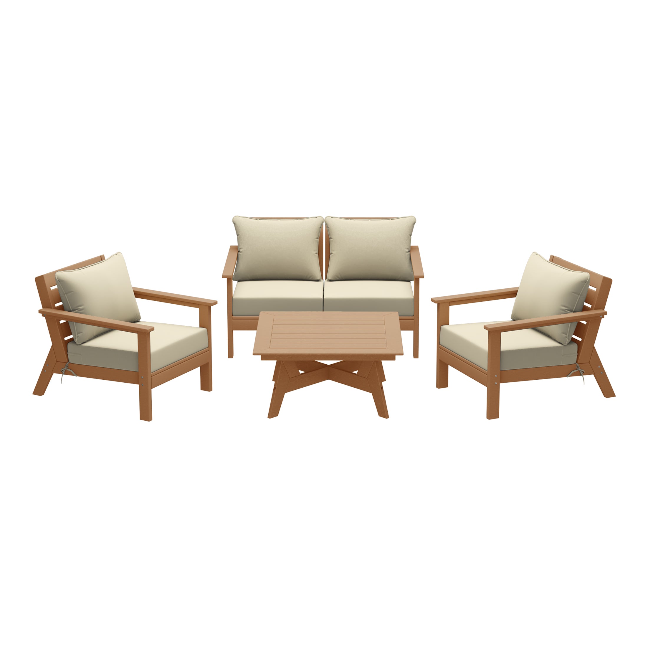 Avalon Outdoor 5-Piece Modular Sectional Patio Furniture Sofa Set