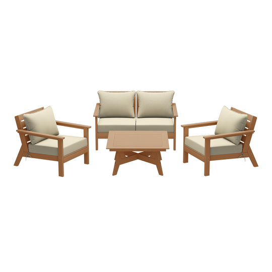 Avalon Outdoor 5-Piece Modular Sectional Patio Furniture Sofa Set