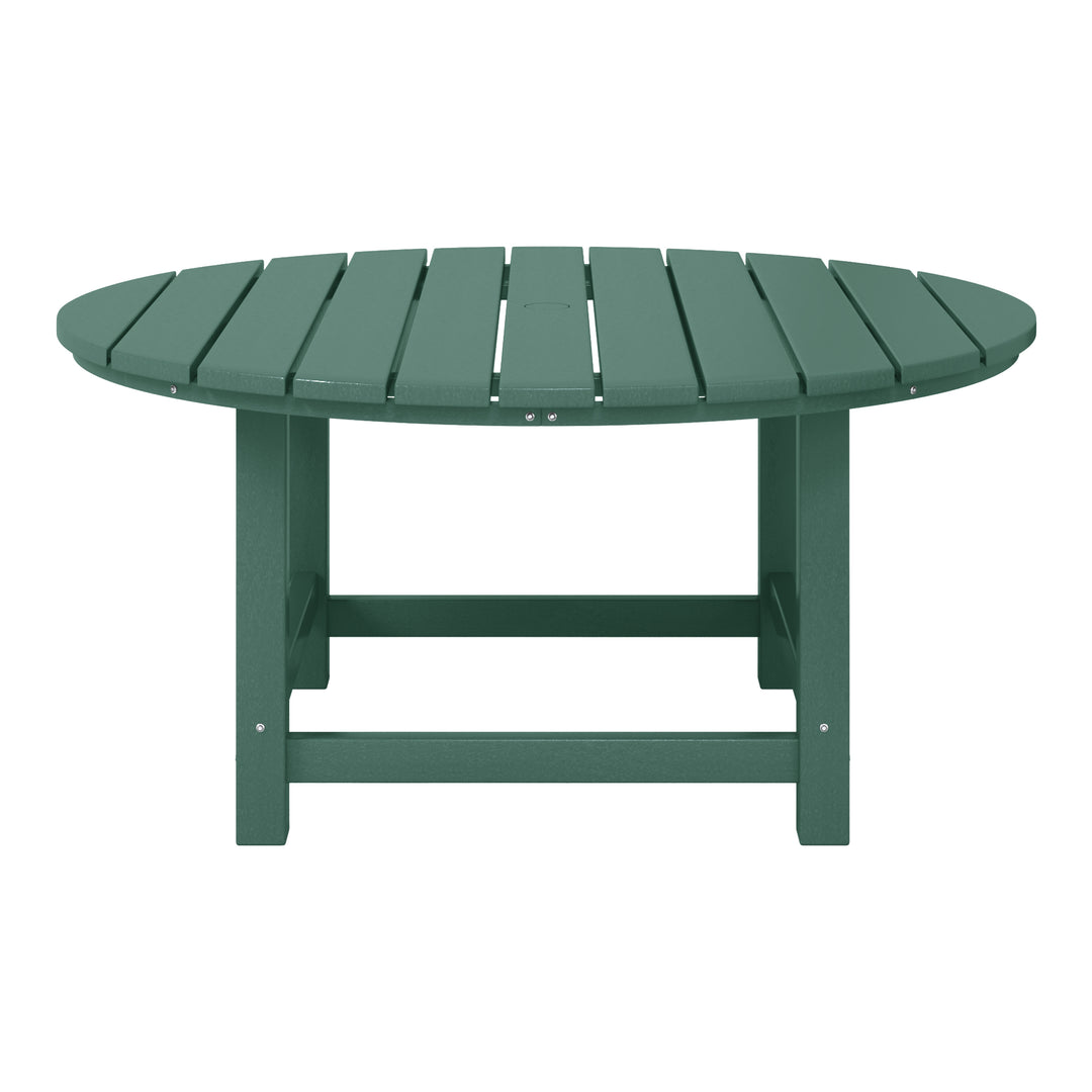 Malibu Low Outdoor HDPE Round Patio Coffee Table