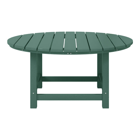 Malibu Low Outdoor HDPE Round Patio Coffee Table