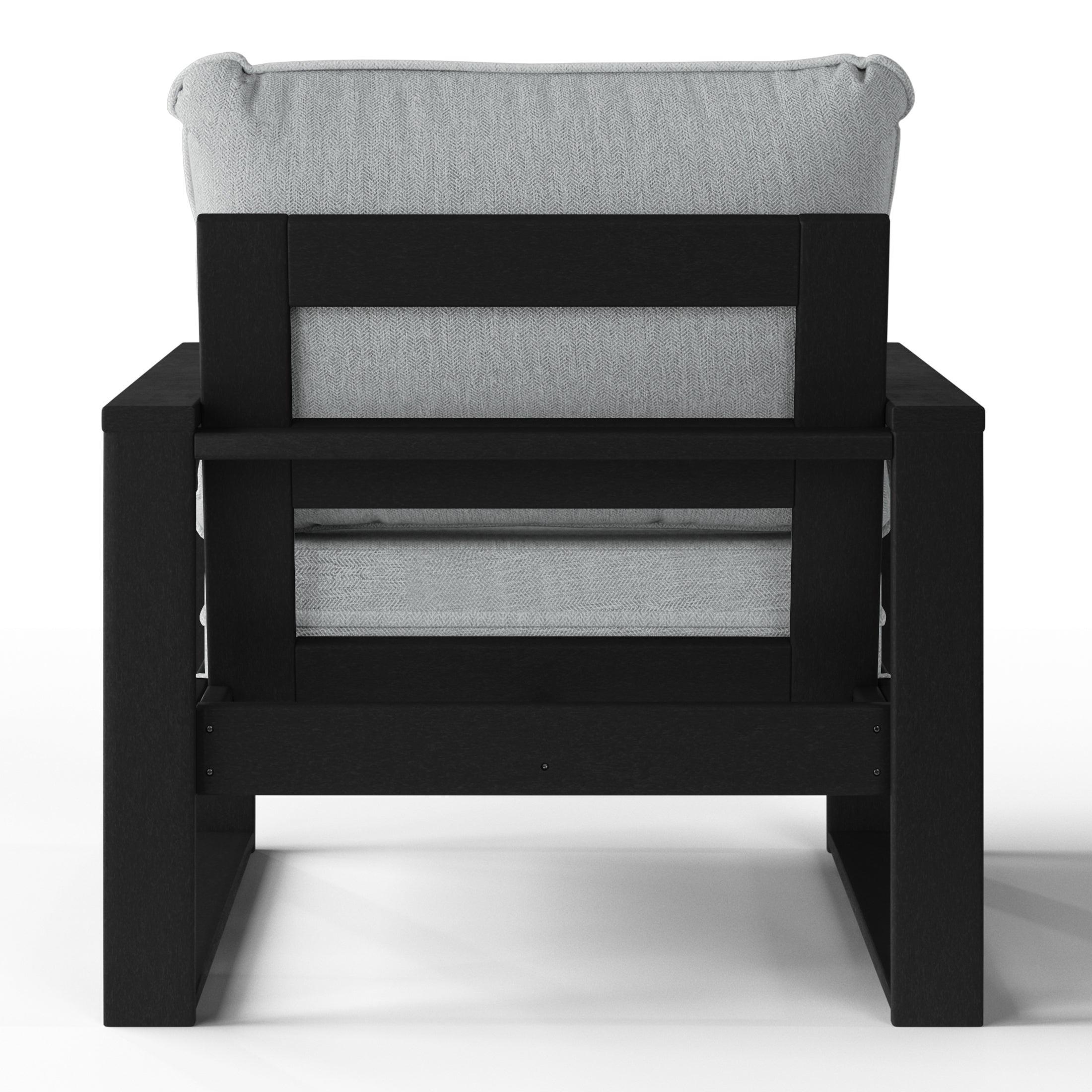 Montara Outdoor Modern HDPE Patio Club Chair with Waterproof Deep Seat Cushions