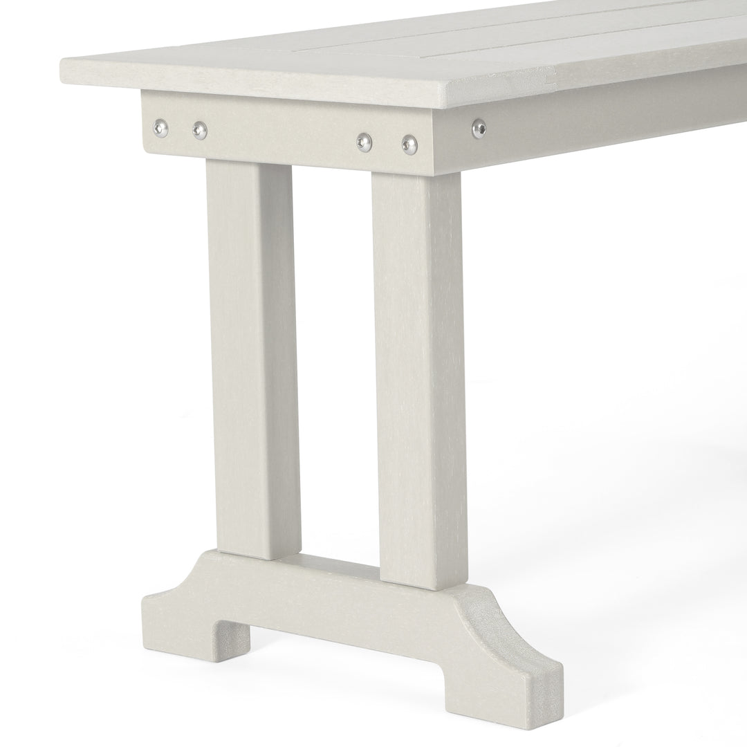 Malibu 65" Outdoor Patio Trestle Dining Bench