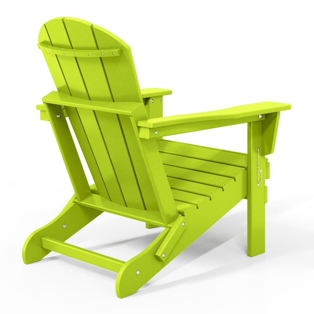 Malibu HDPE Outdoor Patio Folding Poly Adirondack Chair