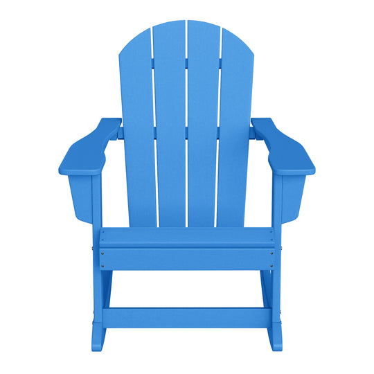 Malibu 3-Piece set Outdoor / Patio Poly Adirondack rocking chairs with a side table ( 2 seater )