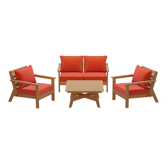 Avalon Outdoor 5-Piece Modular Sectional Patio Furniture Sofa Set