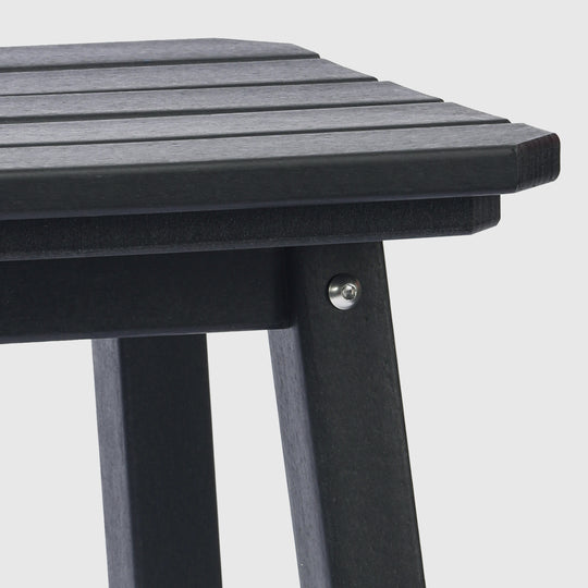 Malibu 24" HDPE Outdoor Patio Counter High Backless Square Bar Stool