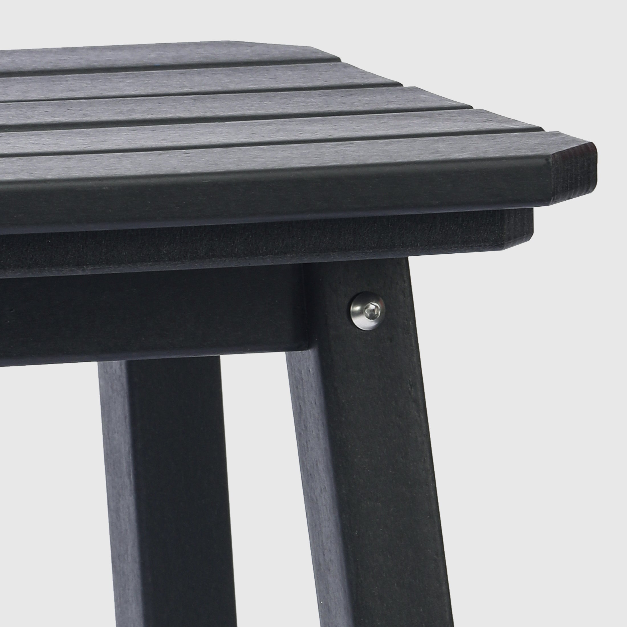 Malibu 29" HDPE Outdoor Patio Square Backless Bar Stool