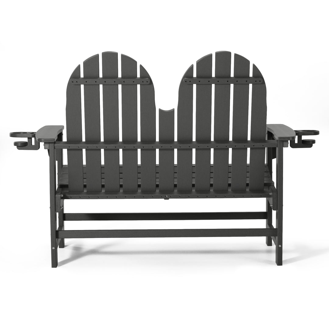 St. Augustine Outdoor Patio 49" HDPE Adirondack Garden Bench
