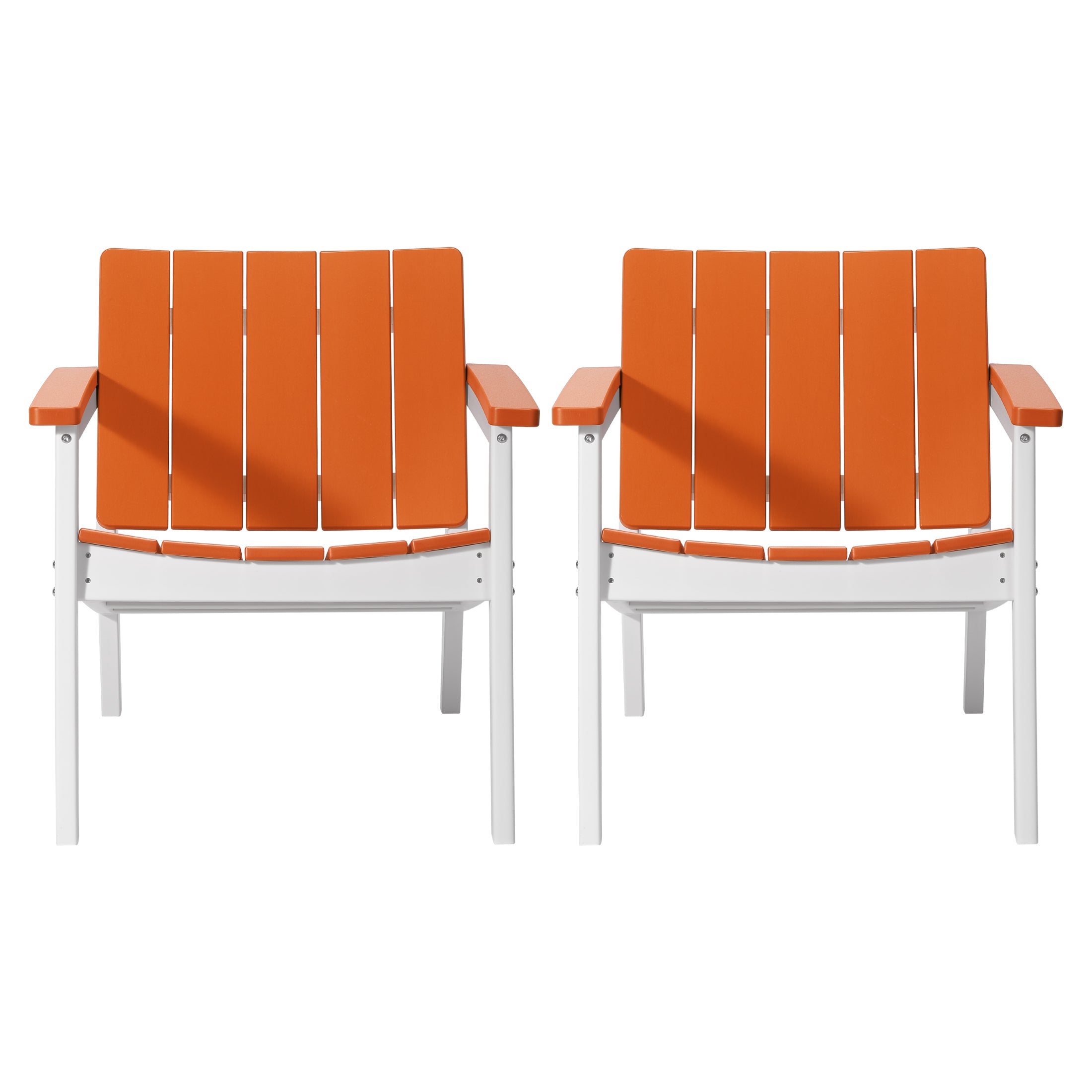 Pacifica Outdoor HDPE Modern Patio Club Armchairs (Set of 2)