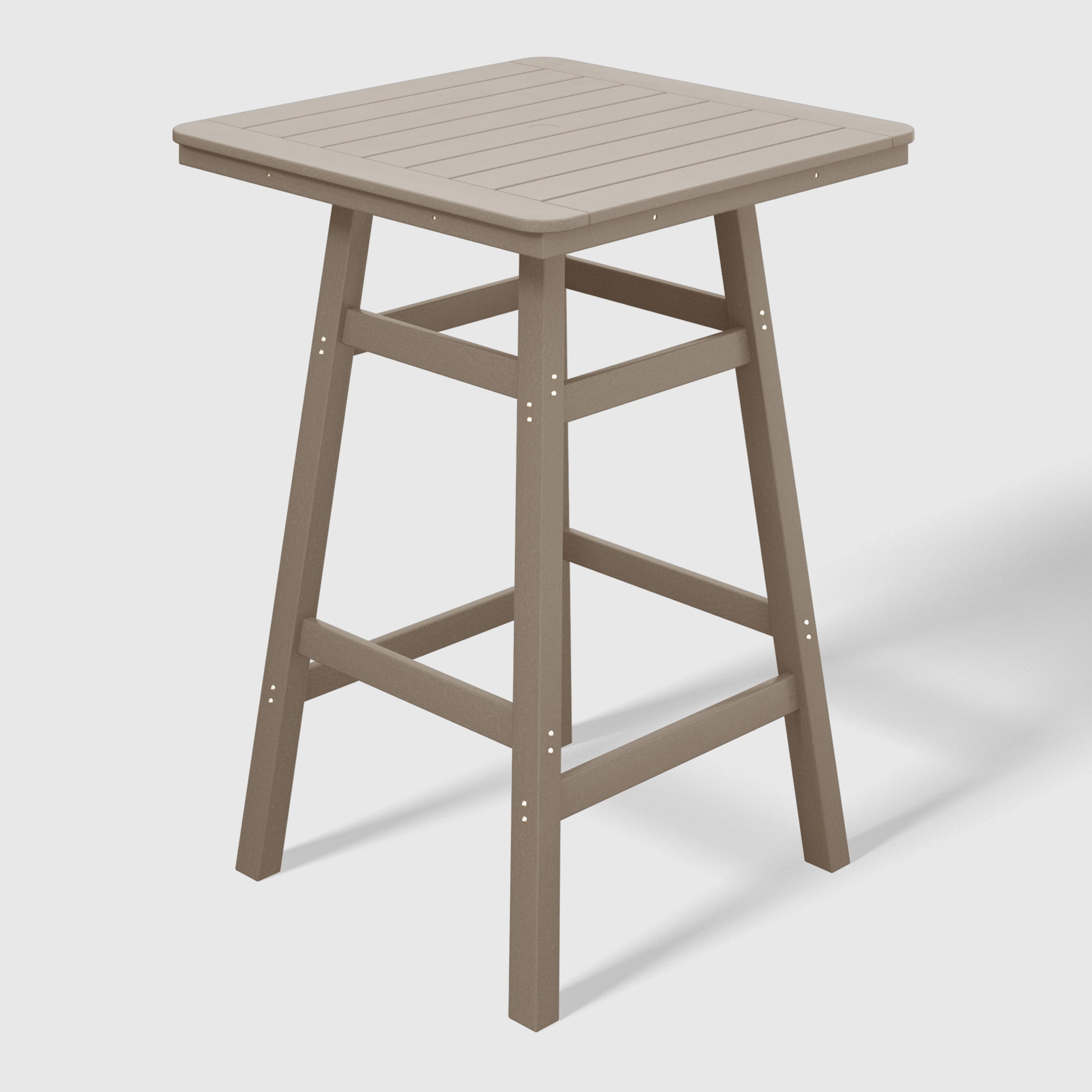 Malibu 30" Square Outdoor Patio Bistro Bar Table With Umbrella Hole