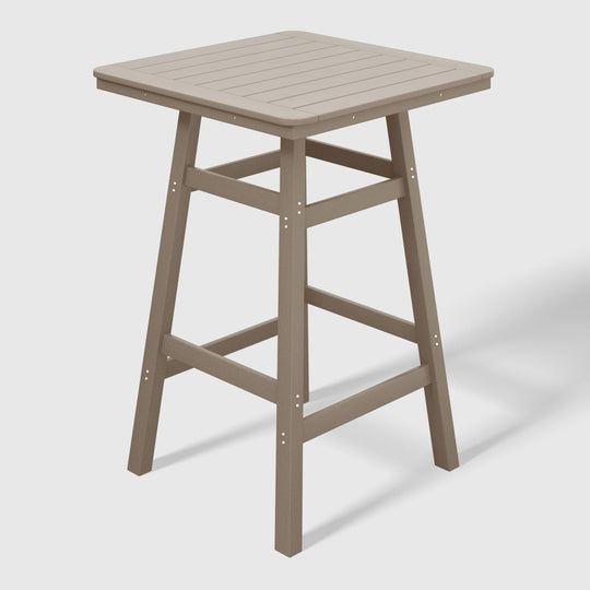 Malibu 30" Square Outdoor Patio Bistro Bar Table With Umbrella Hole