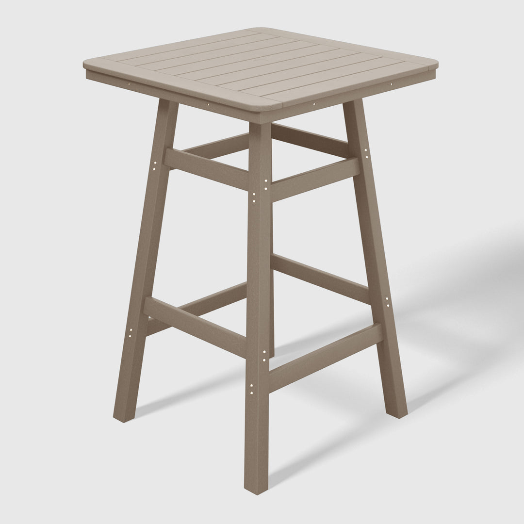 Malibu 5-Piece HDPE Outdoor Patio Dining Bar Bistro Table Set with Bar Stools