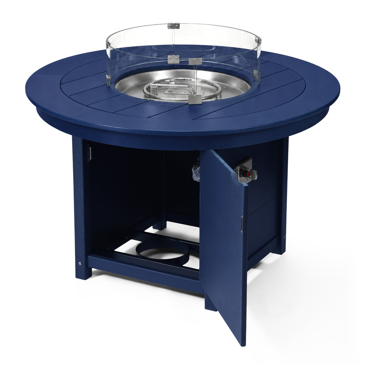 Helios 47" Modern Outdoor Patio Propane Gas Round Fire Pit Table