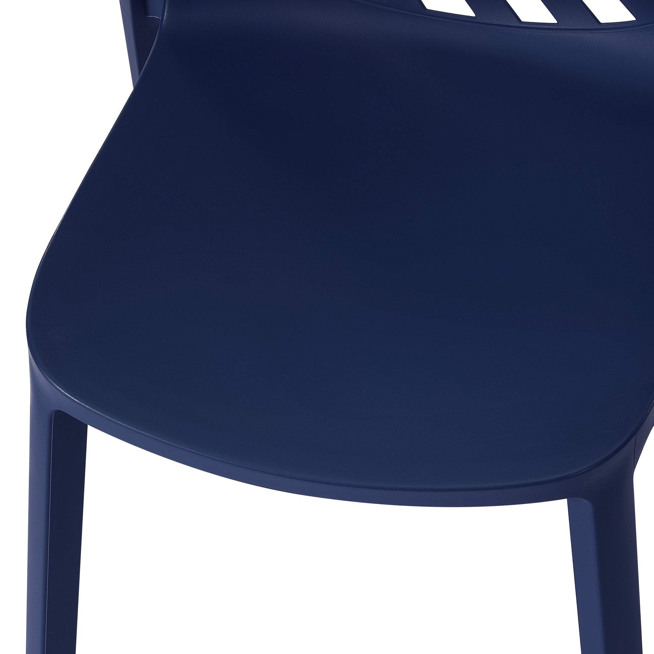 Playa Outdoor Modern Stackable Polypropylene Plastic Patio Bistro Dining Side Chairs (Set of 2)