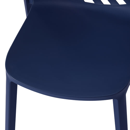 Playa Outdoor Modern Stackable Polypropylene Plastic Patio Bistro Dining Side Chairs (Set of 2)
