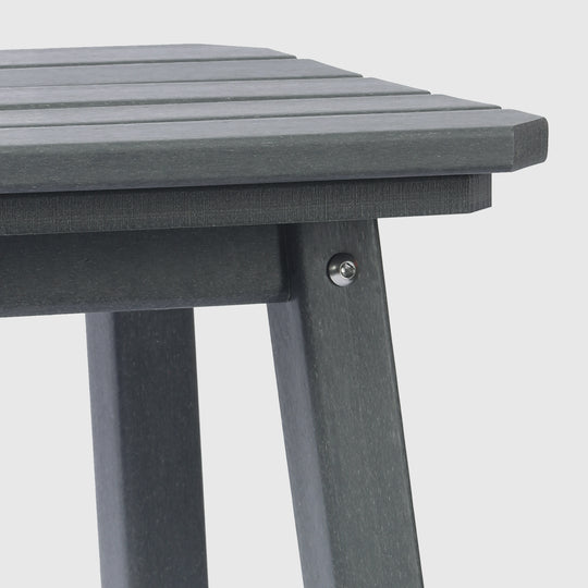 Malibu 24" HDPE Outdoor Patio Counter High Backless Square Bar Stool