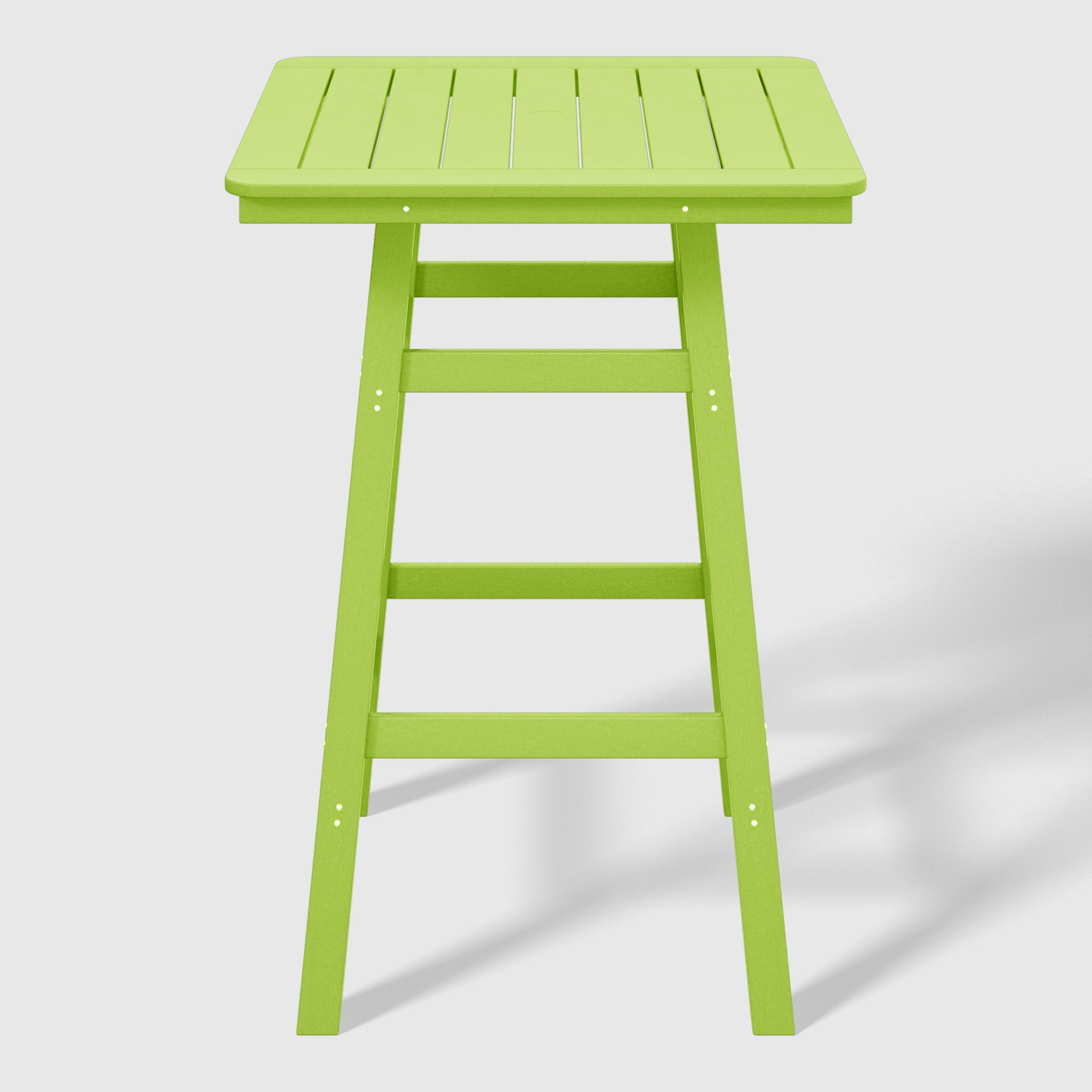 Malibu 30" Square Outdoor Patio Bistro Bar Table With Umbrella Hole