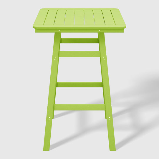 Malibu 30" Square Outdoor Patio Bistro Bar Table With Umbrella Hole