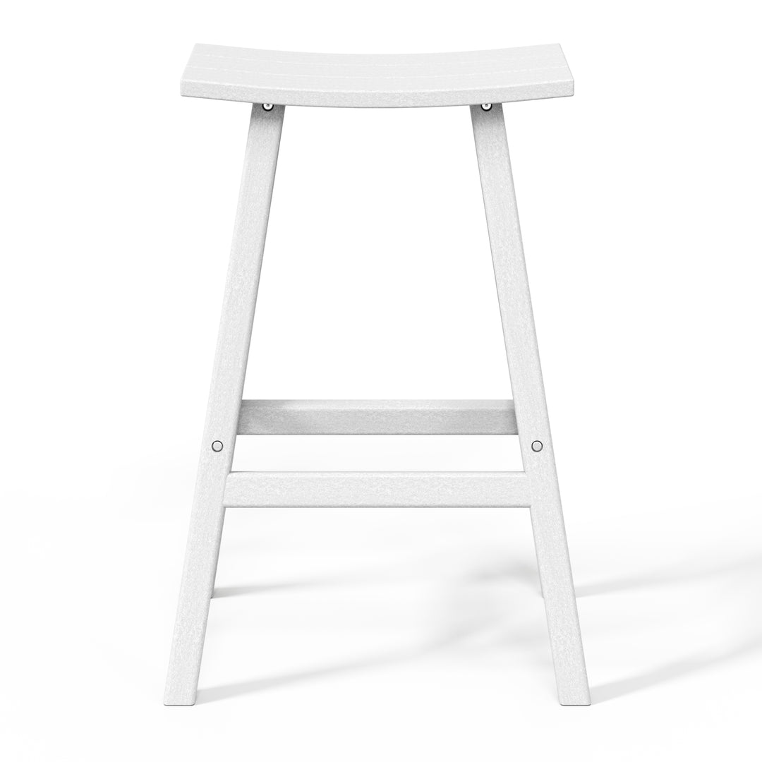 Malibu 29" HDPE Outdoor Patio Bar Height Bar Stools (Set of 3)