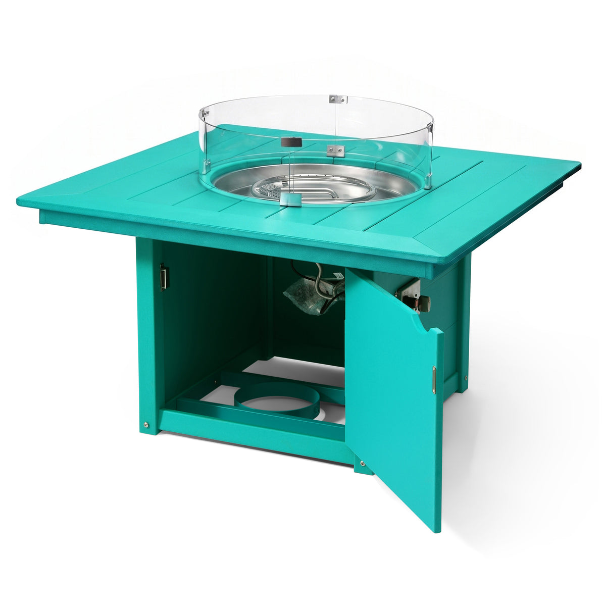 Helios 42" Modern Outdoor Patio Propane Square Fire Pit Table
