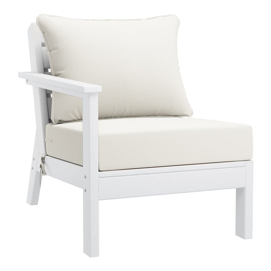 Avalon Outdoor Patio HDPE Sectional Sofa with Patio Cushions