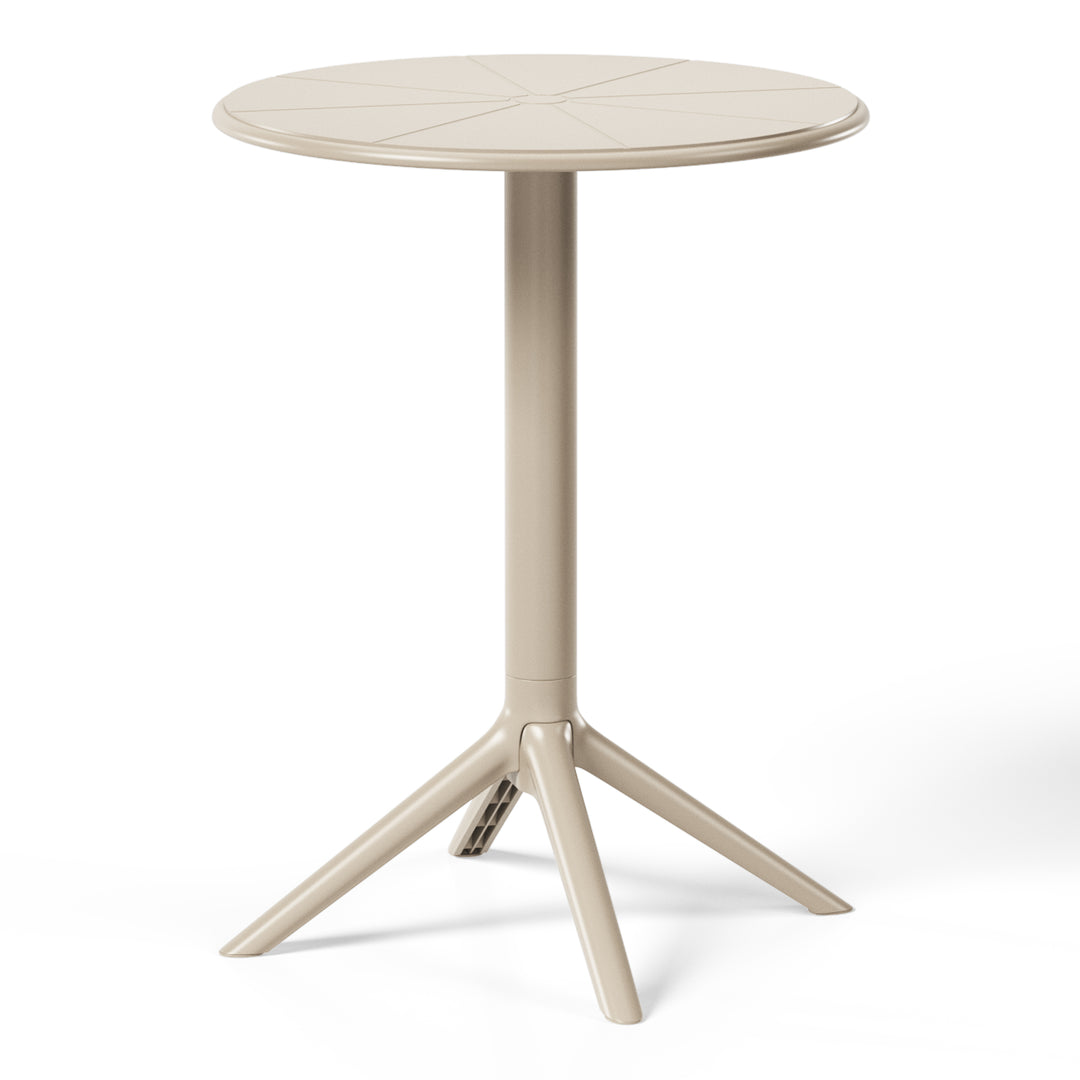 Playa 23.5" Outdoor Polypropylene Resin Round Patio Bistro Dining Table for 2