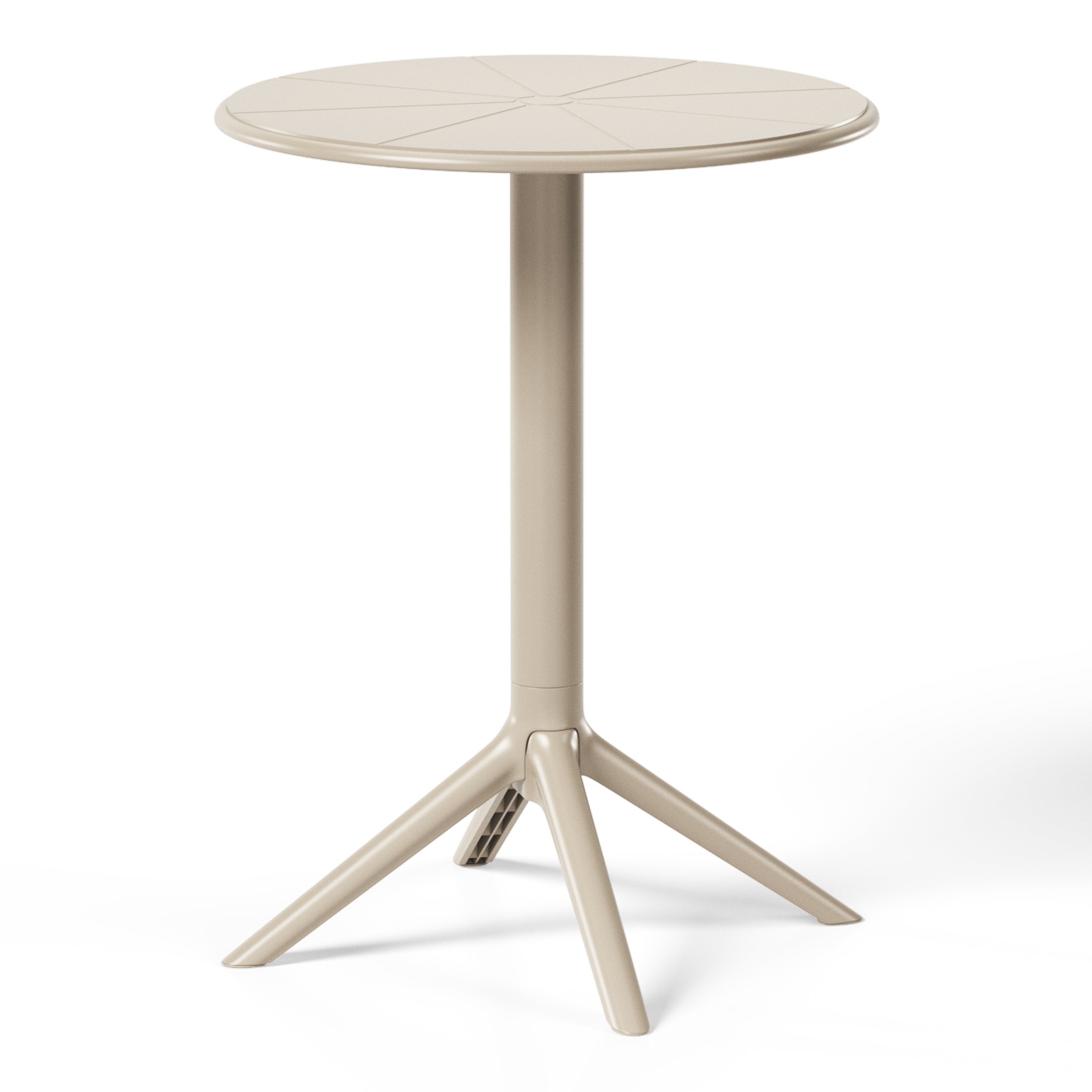 Playa 23.5" Outdoor Polypropylene Resin Round Patio Bistro Dining Table for 2