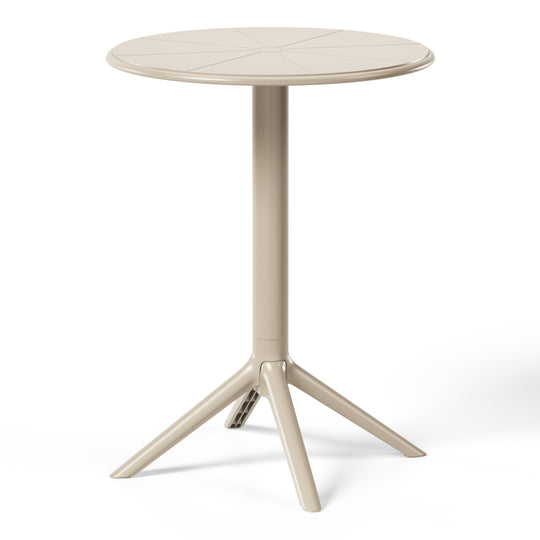 Playa 23.5" Outdoor Polypropylene Resin Round Patio Bistro Dining Table for 2