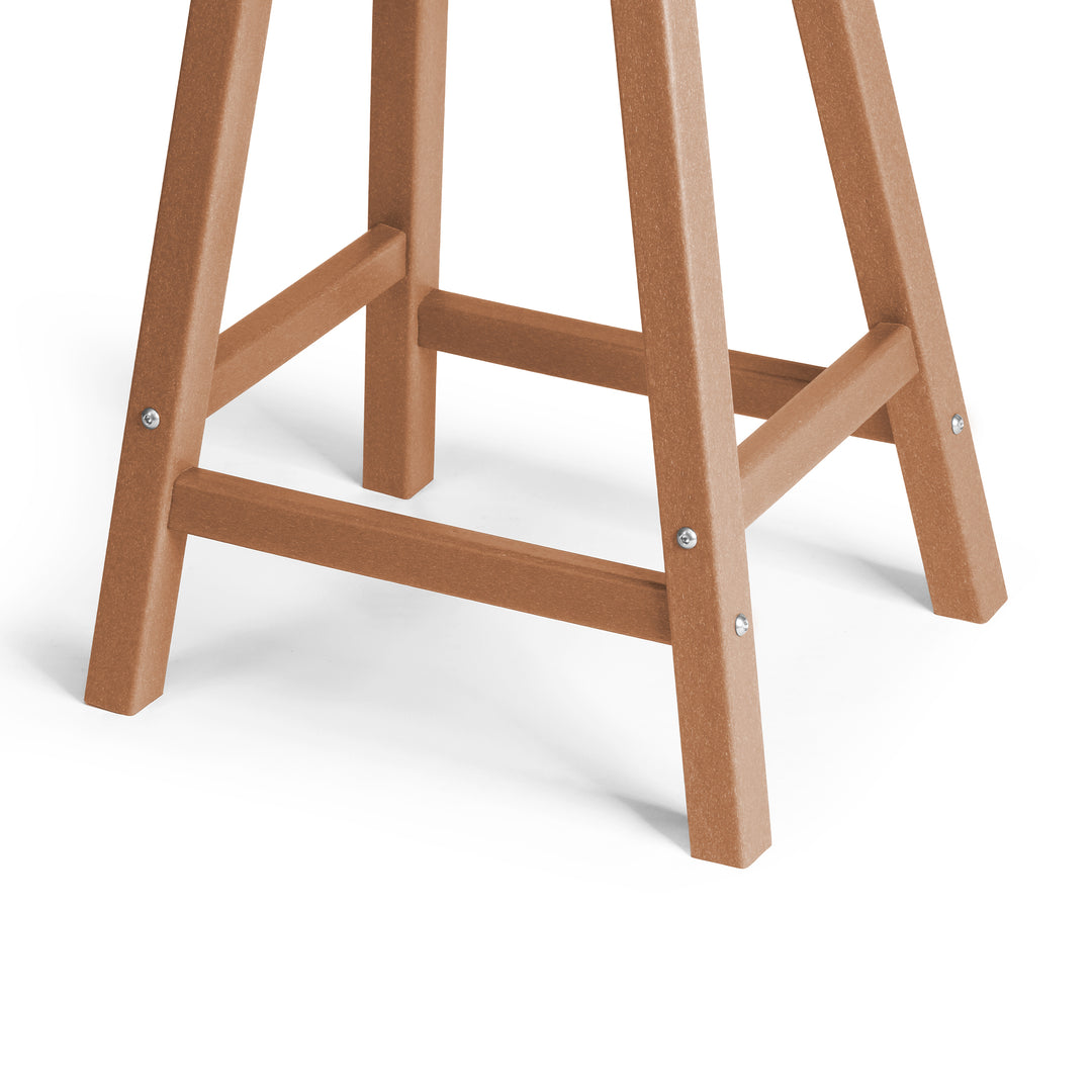 Malibu 24" HDPE Outdoor Patio Counter Height Bar Stools (Set of 2)