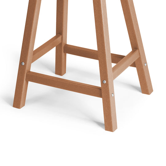 Malibu 24" HDPE Outdoor Patio Counter Height Bar Stools (Set of 2)