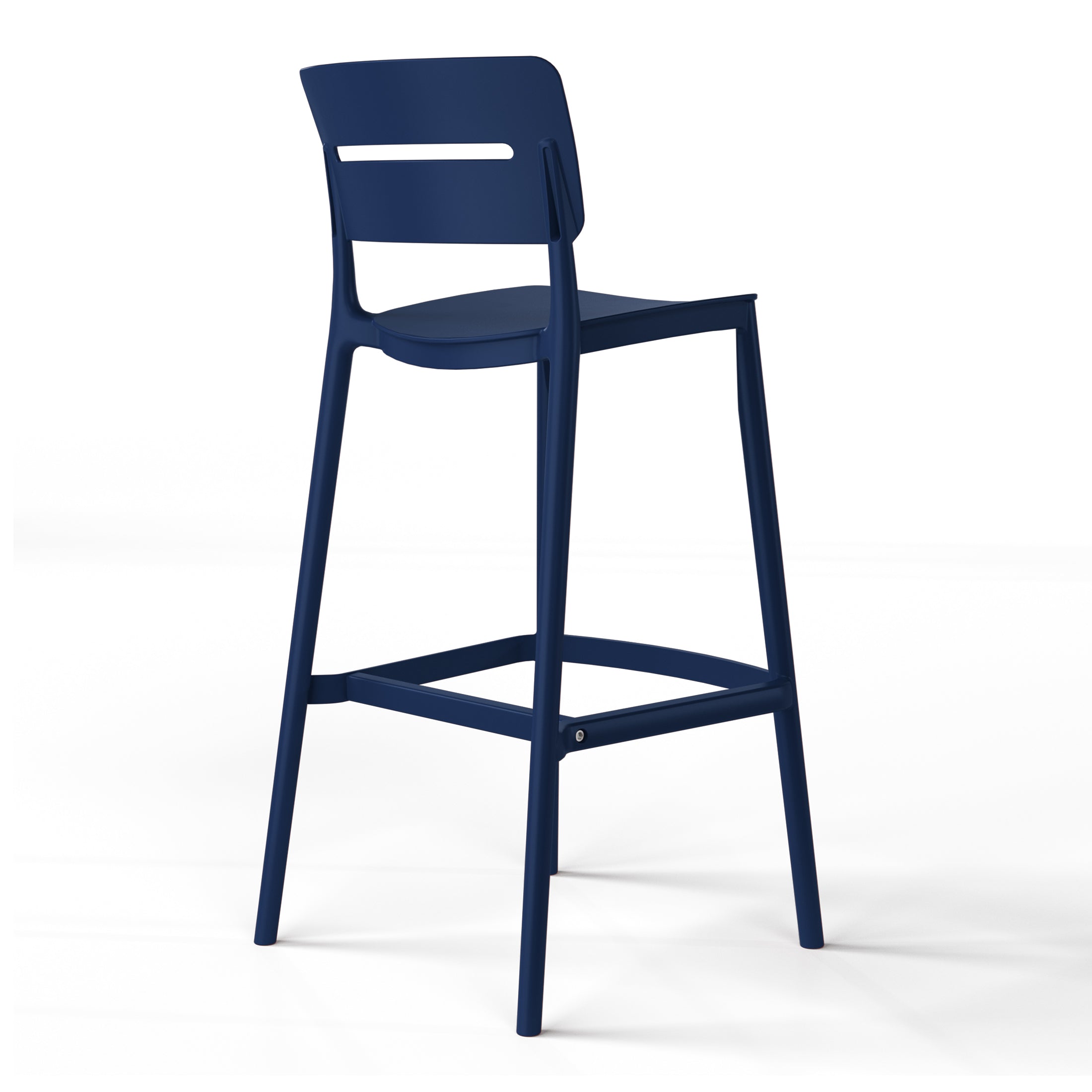 Playa Stackable Polypropylene Resin Plastic Outdoor Patio Bar Stools (Set of 2)