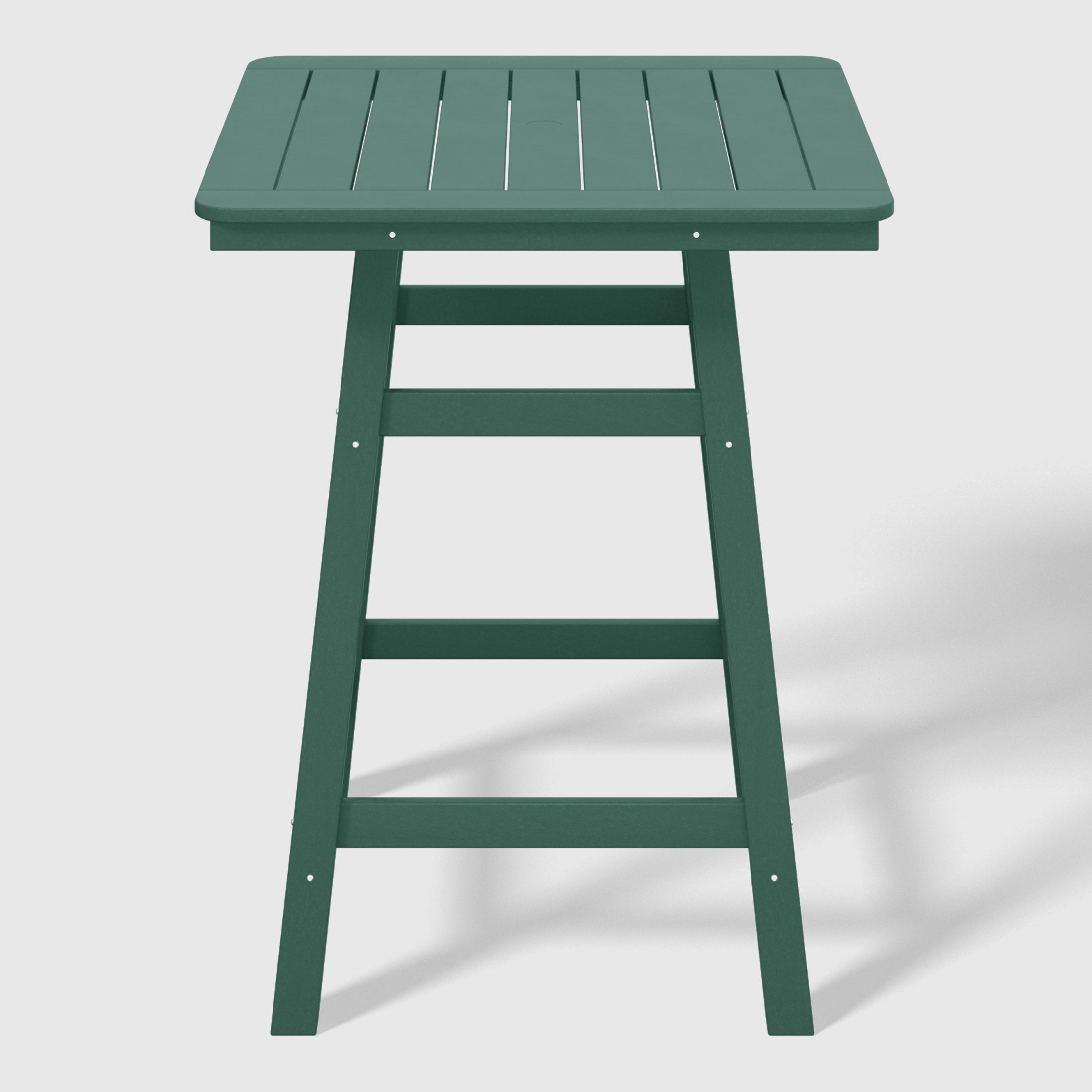 Malibu 30" Square Outdoor Patio Counter High Bistro Bar Table With Umbrella Hole